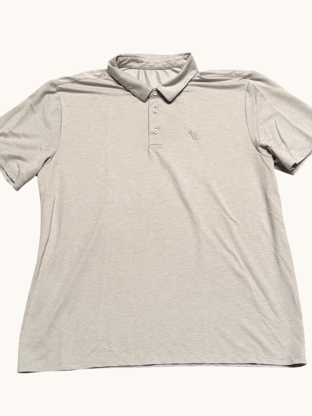 Vuori Fitted Polo in Gray Men's Sz. Large